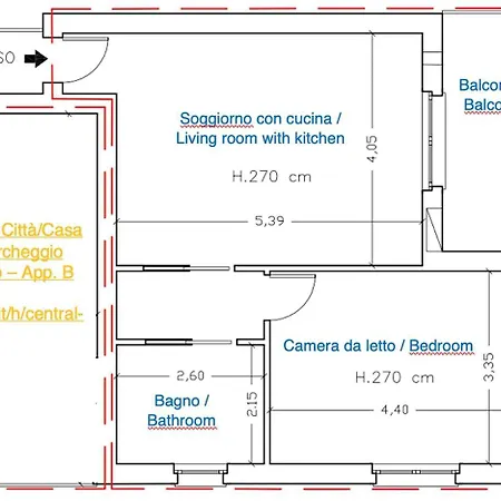Lejlighed Center - Modern Flat With Free Parking And Wifi - B